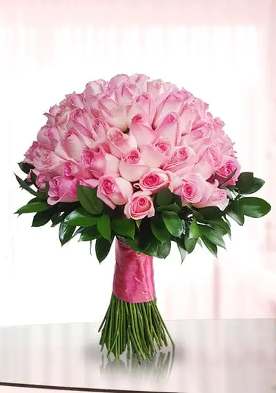 Pink Roses Hand Tied Bouquet